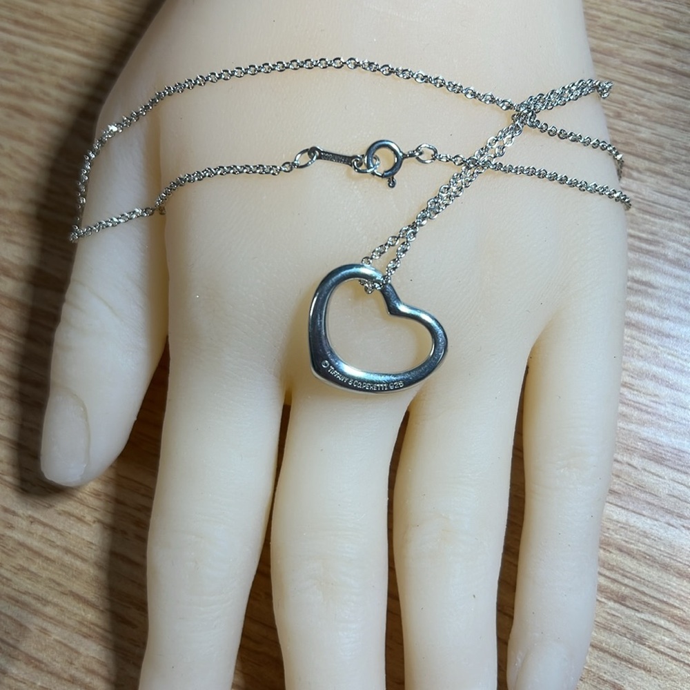 Tiffany & Co. Open Heart Necklace (Authentic Sterling) - Picture 12 of 14